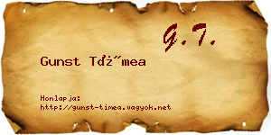 Gunst Tímea névjegykártya